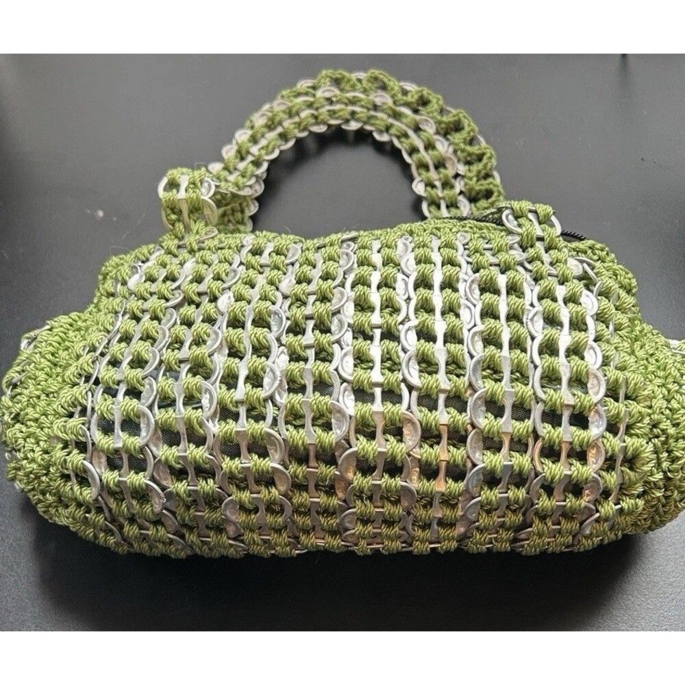 Chic Handbag Handmade from a combination of yarn and recycled can tabs